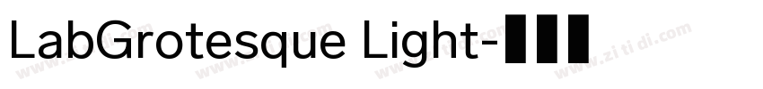 LabGrotesque Light字体转换